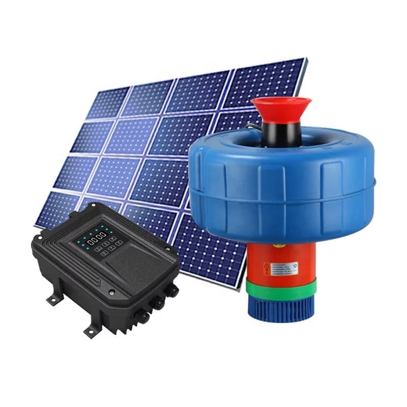 پمپ آب خورشیدی بدون جاروبک DC48V با کنترلر mppt برای استخر باغچه حوض ماهی