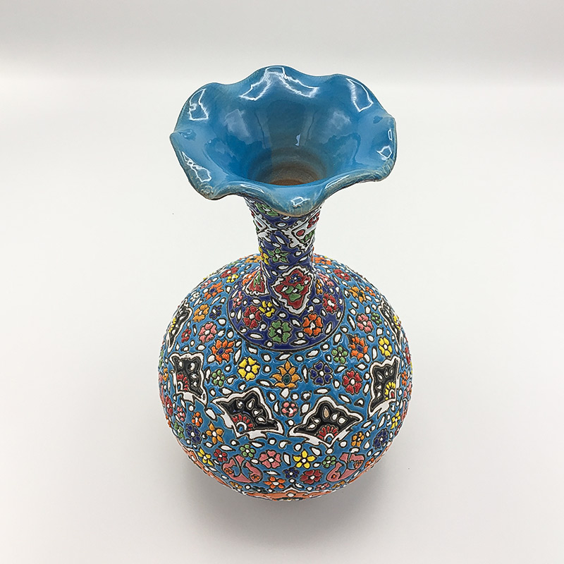 خرید عمده گلدان مینا کاری متوسط
