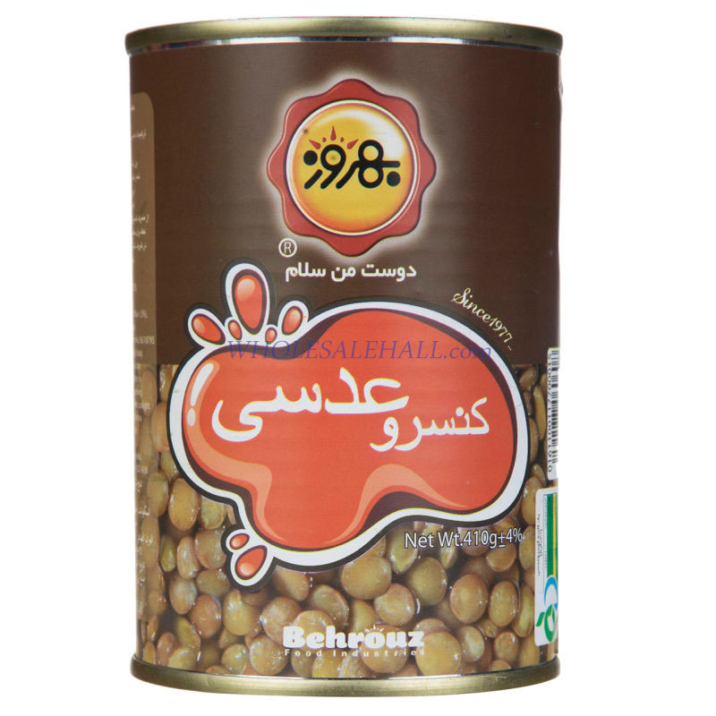 کنسرو عدسی380گرمی بهروز