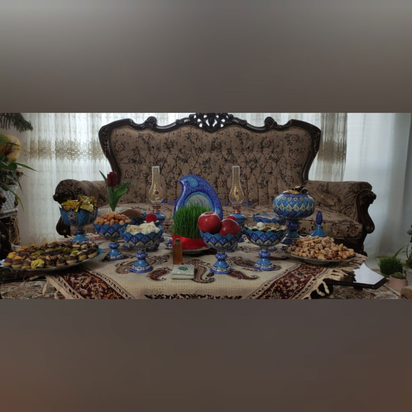 خرید عمده ست هفت سین میناکاری شده 