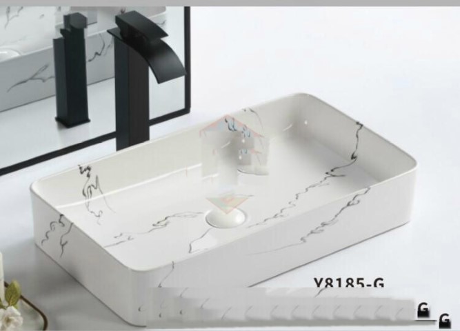 کاسه روشویی لوکس وارداتی مدل Y8185_G سرامیک ابکاری شده