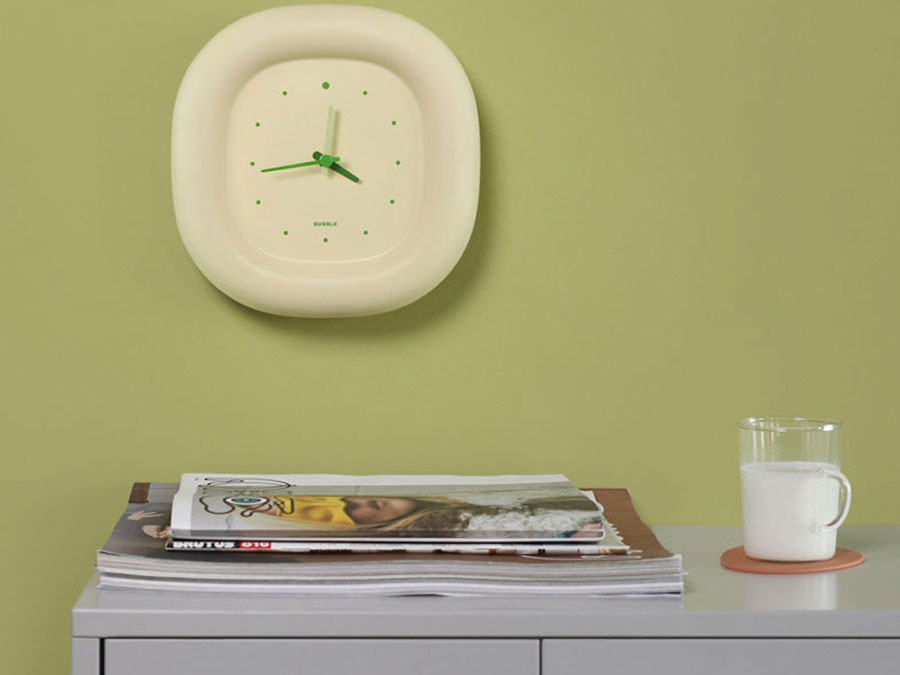 خرید عمده ساعت دیواری و رومیزی MUID Milk Yellow Bubble Clock
