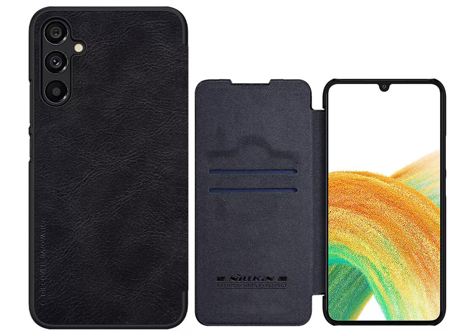 خرید عمده قاب محافظ سامسونگ گلکسی آ 34 نیلکین Nillkin Samsung Galaxy A34 5G Qin leather case