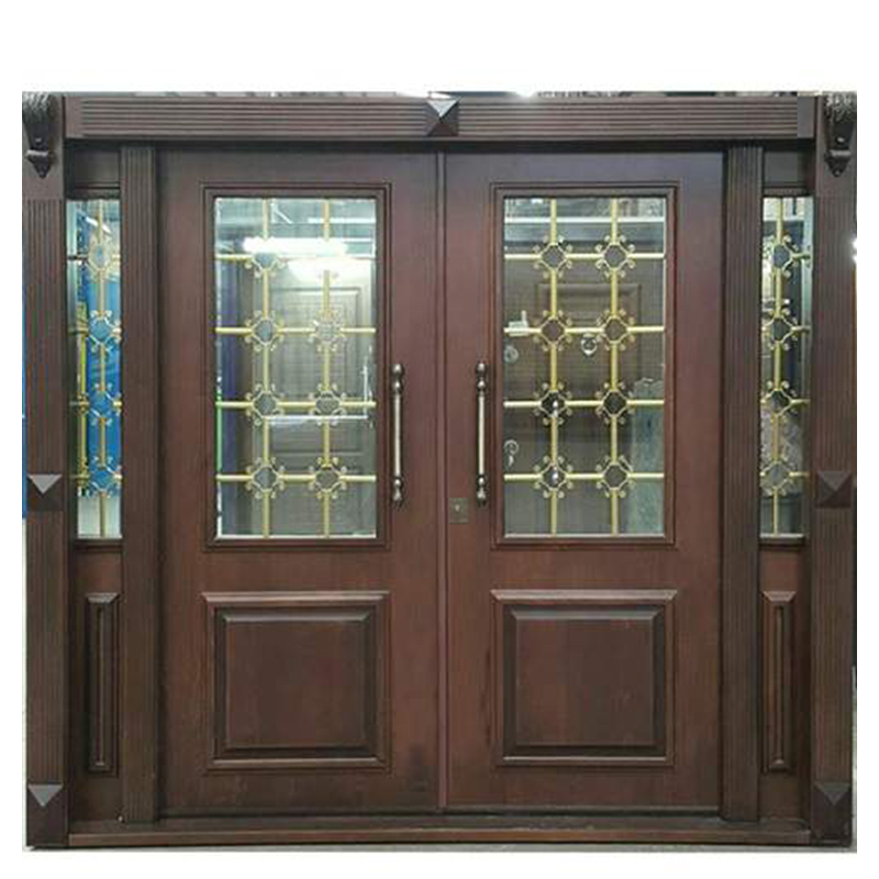 خرید عمده درب لابی با روکوب تاج و شیشه کد E310