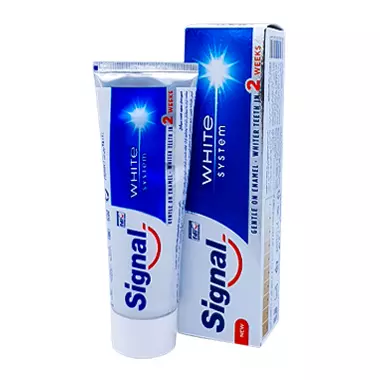 خرید عمده خمیردندان 75میل سفید کننده وایت سیستم سیگنال
