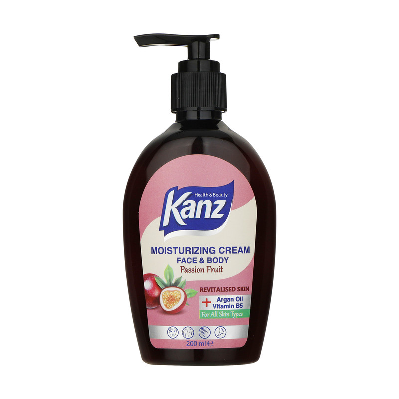 خرید عمده کرم مرطوب کننده پمپي 200ml پشن فروت کنز