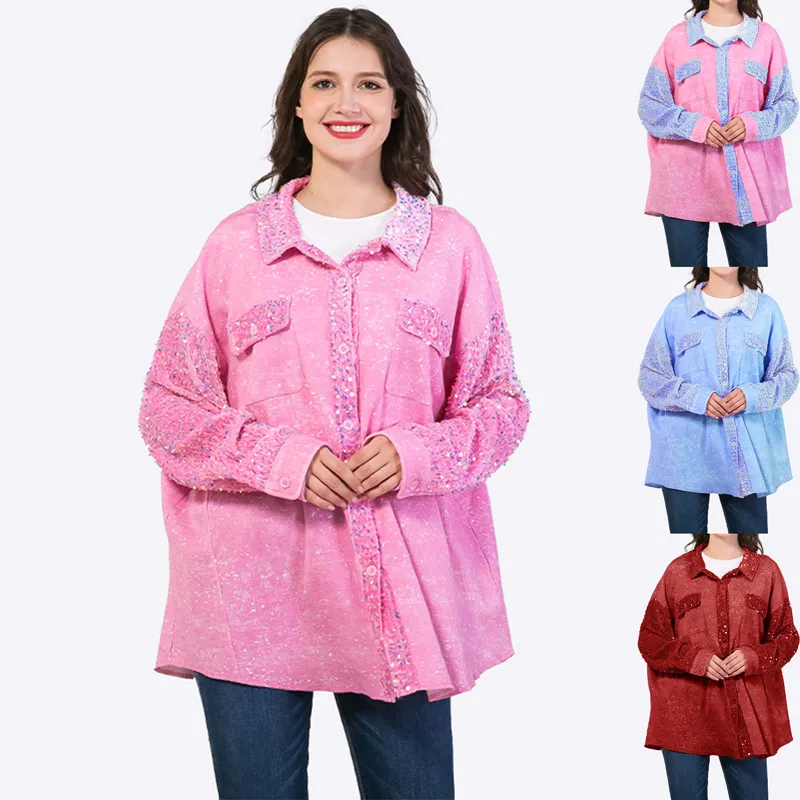 خرید عمده ژاکت پولک دار رنگ بندی موجود در تصویر سایزS M L XL 2XL 3XL 