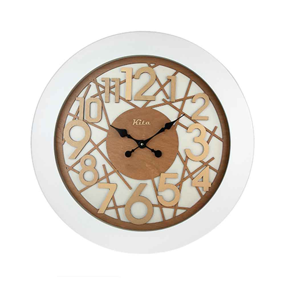 خرید عمده ساعت دیواری چوبی همادیس مدل کیتا رویال CKS 602-W60