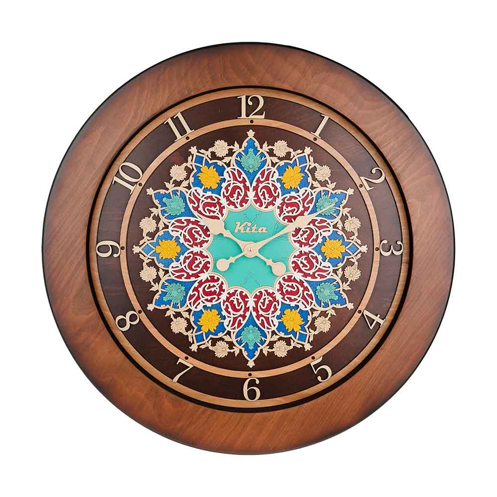 خرید عمده ساعت دیواری چوبی همادیس مدل کیتا رویال CKS 611-C60