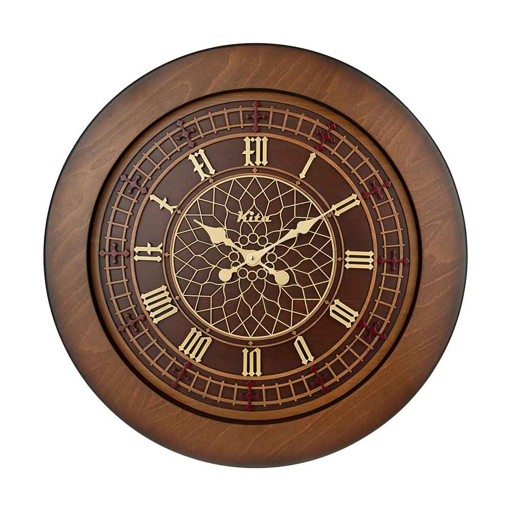 خرید عمده ساعت دیواری چوبی همادیس مدل کیتا رویال CKS 612-C60
