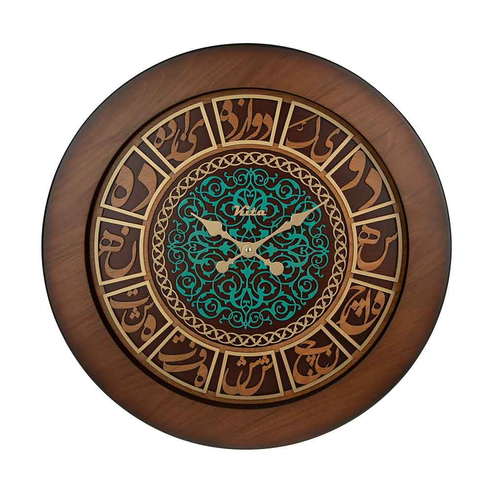 خرید عمده ساعت دیواری چوبی همادیس مدل کیتا رویال CKS 614-C60