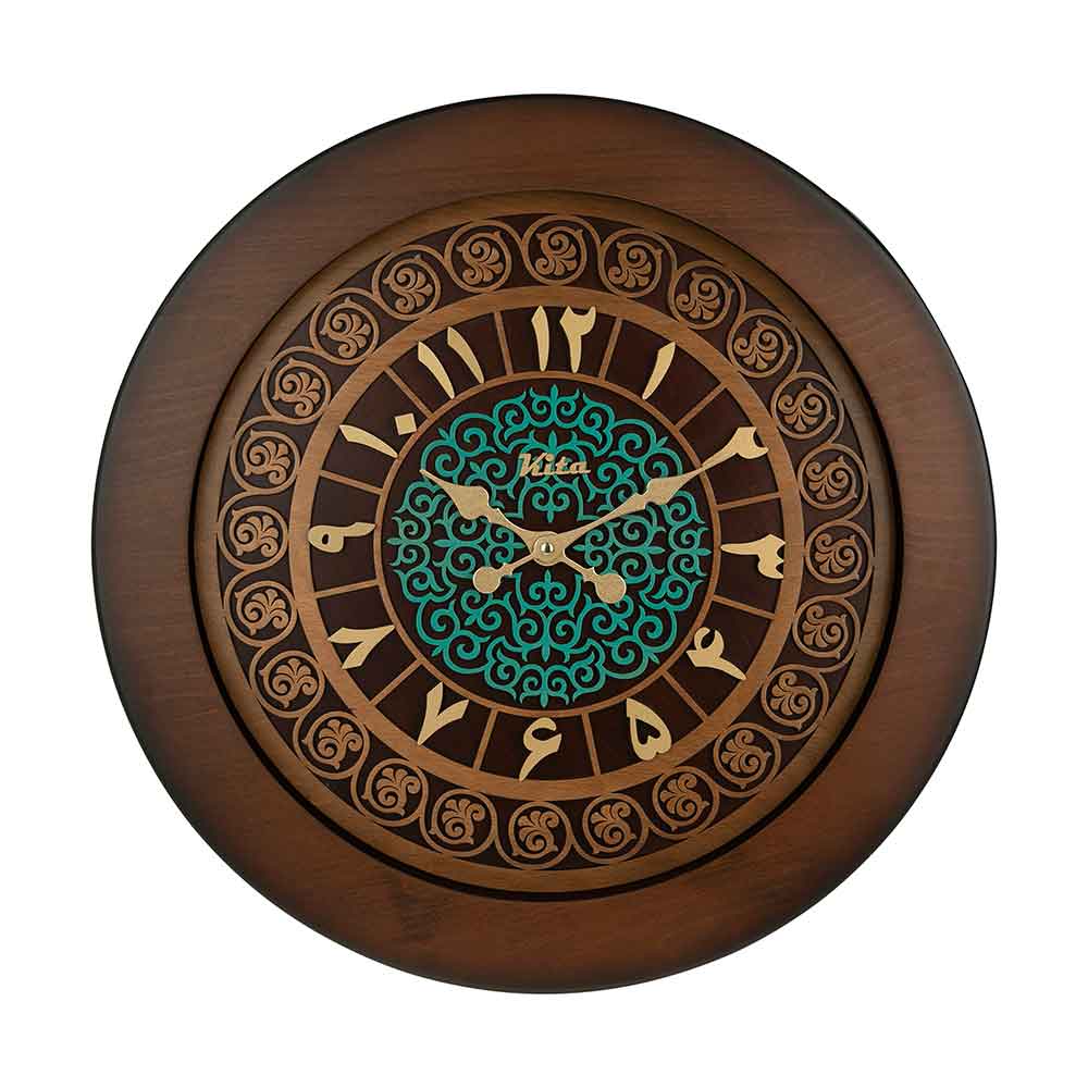 خرید عمده ساعت دیواری چوبی همادیس مدل کیتا رویال CKS 616-C60