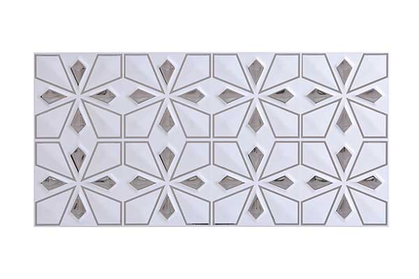 خرید عمده کاشی بین کابینتی تک گل تینو نقره ای 
