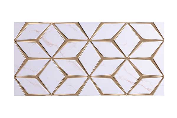 خرید عمده کاشی بین کابینتی تک گل آرام طلایی 