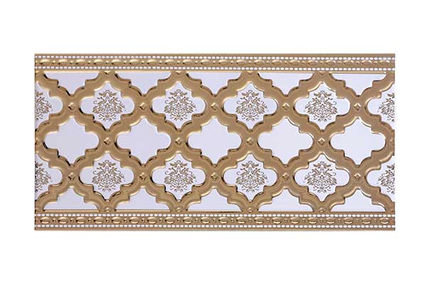 خرید عمده کاشی بين کابينتي تک گل السانا طلایی