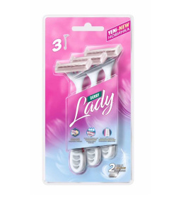 خرید عمده خود تراش دولبه مدل Lady بسته 3 عددي برند دربي