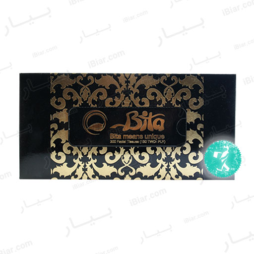 دستمال 300 برگ کلاسیک جعبه ای طلایی برند بی تا