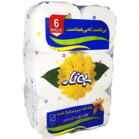 دستمال دلسی 6 قلوبی  سفید 4 لایه برند بی تا