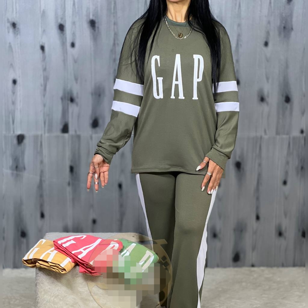 خرید عمده ست بلوز شلوار زنانه جنس دورس طرح GAP