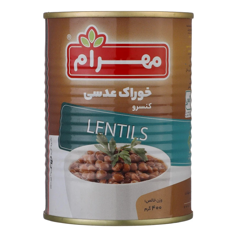 خرید عمده کنسرو خوراک عدسی 400گرم