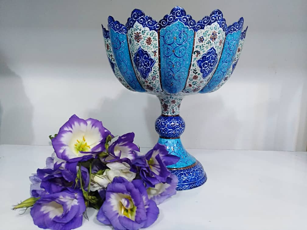 خرید عمده کاسه پایه دار میناکاری سایز 30