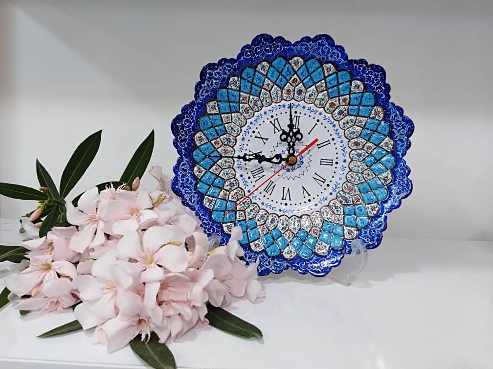 خرید عمده ساعت میناکاری آبی سایز 25