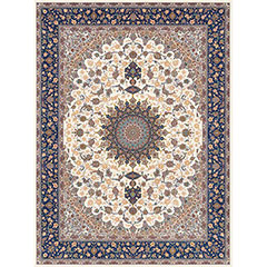 خرید عمده فرش 9 متری طرح 801037 رنگ كرم