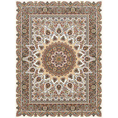 خرید عمده فرش 6 متری طرح 801040 رنگ كرم